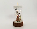 LED glass with resin deco