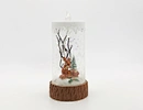 LED glass with resin deco