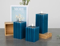 LED shaped wax candle