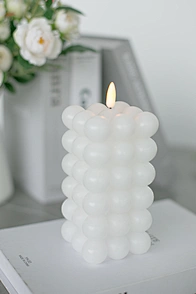 LED shaped wax candle