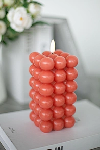 LED shaped wax candle