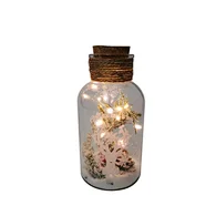 Glass silk printing bottle with string light