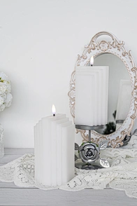 led flameless wax candle