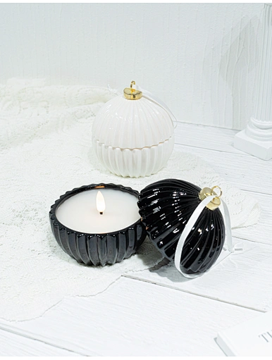 Ceramic wax candle