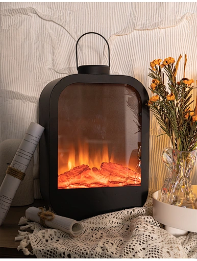 LED metal flameless fireplace