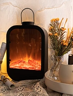 LED metal flameless fireplace