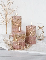 LED holiday 3D flame wax candle