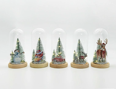 LED glass cover with xmas scene