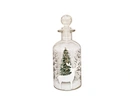 LED glass bottle with xmas tree deco