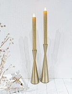 LED holiday wax taper candle