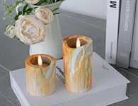 flameless led wax candles