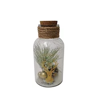 Glass silk printing bottle with string light