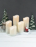LED holiday swing wax candle