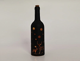 Glass bottle with string light