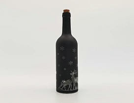 Glass bottle with string light