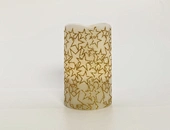 LED wax candle light with decal