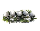 Metal candle holder with Xmas wreath