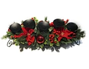 Metal candle holder with Xmas wreath