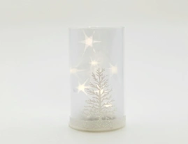 Silk  printing  glass cup with with 3D PVC  sheet