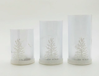 Silk  printing  glass cup with with 3D PVC  sheet
