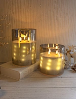 glass with led light