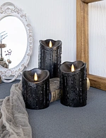 3Pcs Flameless Flickering Candles With Tearing Effect