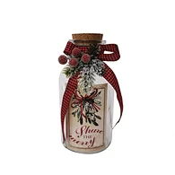 Glass sticker bottle with string light