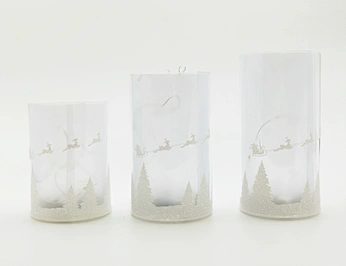 Silk  printing  glass cup with with 3D PVC  sheet