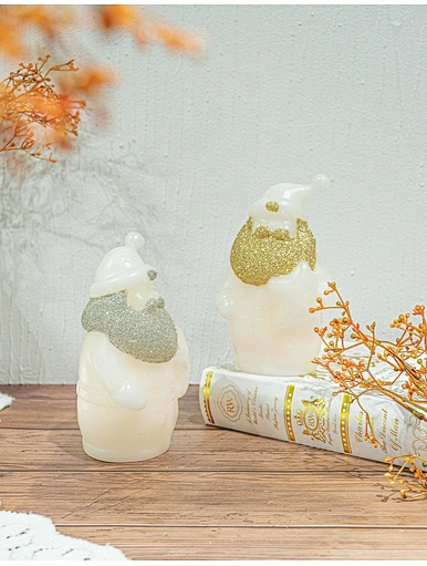 santa claus candle holders