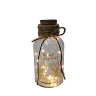 Glass silk printing bottle with string light