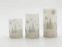 LED wax candle light with decal
