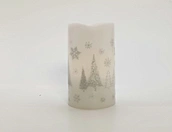 LED wax candle light with decal