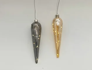 Led hanging glass decoration