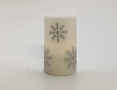 LED wax candle light with decal