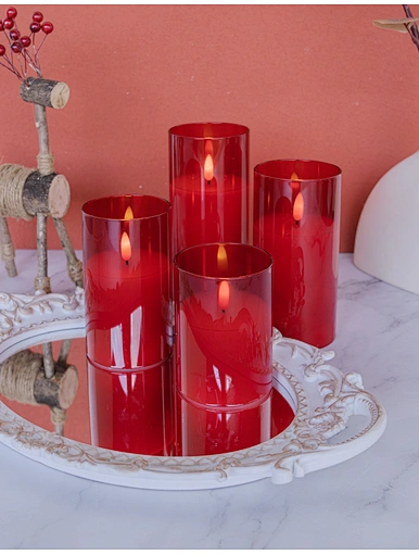 LED glass candle