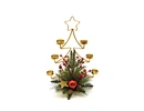 Metal candle holder with Xmas wreath