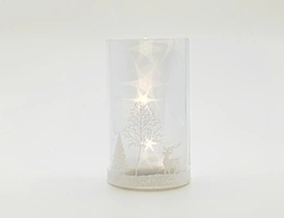 Silk  printing  glass cup with with 3D PVC  sheet