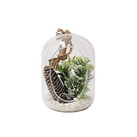 LED glass bottle with xmas deco with light chain
