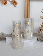 led candle with glass