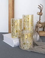 led candle with glass