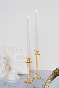 led taper candle white