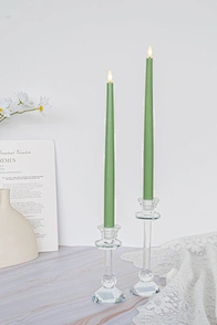 led taper candle white