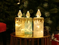 Led glass candle