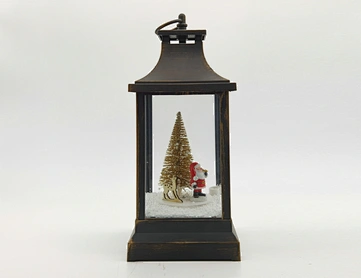 LED xmas snowing lantern