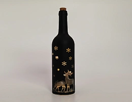 Glass bottle with string light