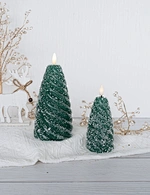 LED holiday 3D flame wax candle
