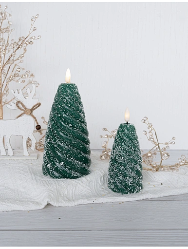 LED holiday 3D flame wax candle