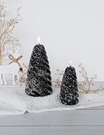 LED holiday 3D flame wax candle