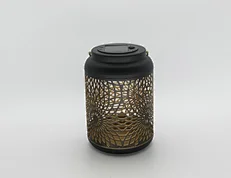 LED solar metal lantern