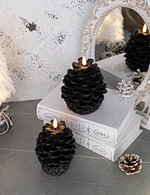 LED holiday 3D flame wax candle